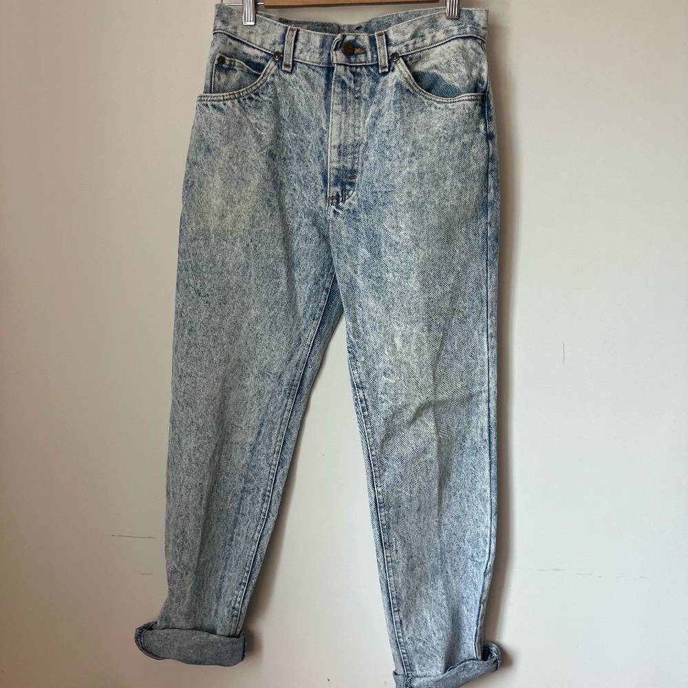 Vintage Lee Acid Wash High Rise Mom Jeans Women’s Size 30x32